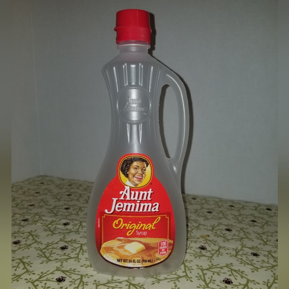 Aunt Jemima Original Syrup Empty Plastic Bottle Americana Collectible Retro